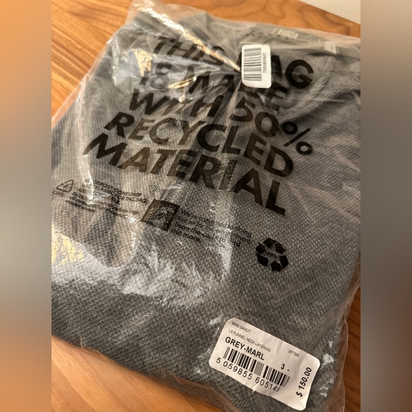 NEW Ted Baker Half Zip Pullover Sweater - Original Pkg Textured Gray Cotton - Picture 6 of 12